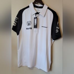 NWT McLaren Honda Racing Team Polo Shirt
